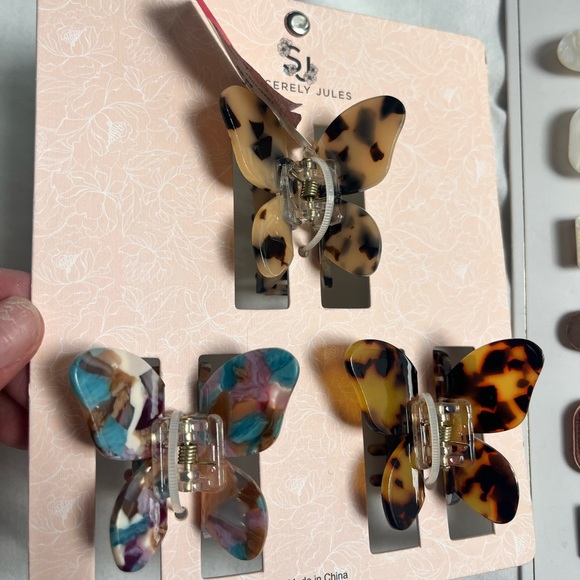 Sincerly Jules Other - Butterfly Hair Clips Set Tortoise Multicolor Y2K Soft Girl Cute Hair Accessories